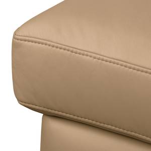 Ecksofa Termon - Bodennah Echtleder Roda: Beige - Longchair davorstehend rechts