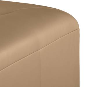 Ecksofa Termon - Bodennah Echtleder Roda: Beige - Longchair davorstehend rechts