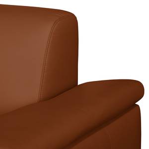 Ecksofa Termon - Bodennah Echtleder Roda: Braun - Longchair davorstehend links