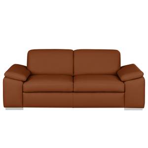 2-Sitzer Sofa Termon - Bodennah Echtleder - Mittelbraun - Echtleder Roda: Braun