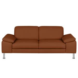 2-Sitzer Sofa Termon - Bodenfrei Mittelbraun - Echtleder Roda: Braun