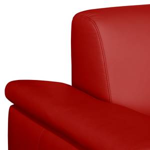 Ecksofa Termon - Bodennah Echtleder Maer: Rot - Longchair davorstehend rechts