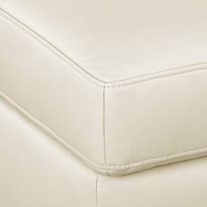 Ecksofa Termon - Bodennah Echtleder Maer: Creme - Longchair davorstehend links