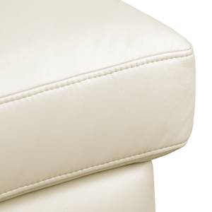 Ecksofa Termon - Bodennah Echtleder Maer: Creme - Longchair davorstehend links