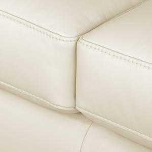 Ecksofa Termon - Bodennah Echtleder Maer: Creme - Longchair davorstehend rechts