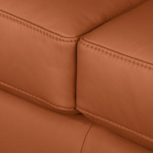 Ecksofa Termon - Bodennah Echtleder Maer: Cognac - Longchair davorstehend links