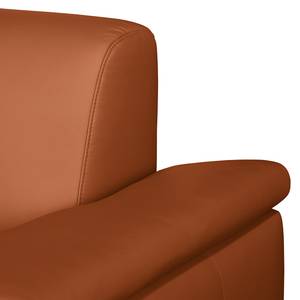 Ecksofa Termon - Bodennah Echtleder Maer: Cognac - Longchair davorstehend links