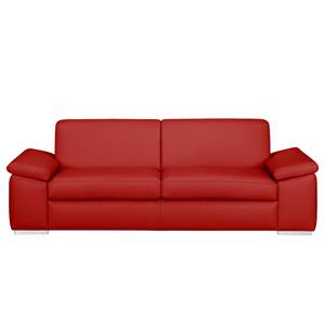 3-Sitzer Sofa Termon - Bodennah Echtleder Maer: Rot