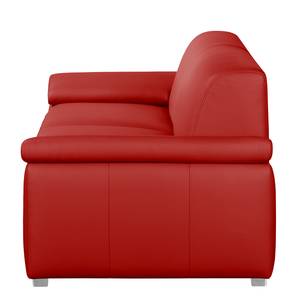 3-Sitzer Sofa Termon - Bodennah Echtleder Maer: Rot
