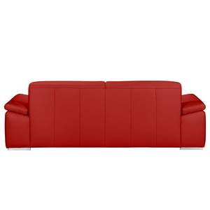 3-Sitzer Sofa Termon - Bodennah Echtleder Maer: Rot