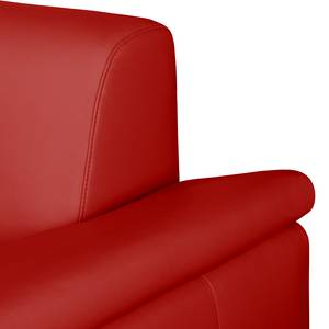 3-Sitzer Sofa Termon - Bodennah Echtleder Maer: Rot