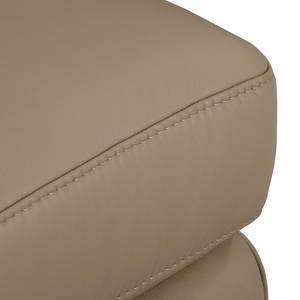 Ecksofa Termon - Bodenfrei Echtleder Maer: Taupe - Longchair davorstehend links