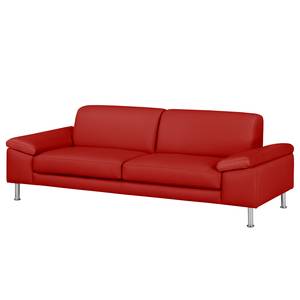 3-Sitzer Sofa Termon - Bodenfrei Echtleder Maer: Rot