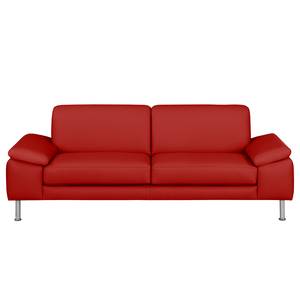 3-Sitzer Sofa Termon - Bodenfrei Echtleder Maer: Rot