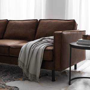 Ecksofa FORT DODGE Aspect cuir vieilli - Microfaser Yaka: Braun - Longchair davorstehend links - Ohne Schlaffunktion