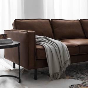 Ecksofa FORT DODGE Aspect cuir vieilli - Microfaser Yaka: Braun - Longchair davorstehend rechts - Ohne Schlaffunktion