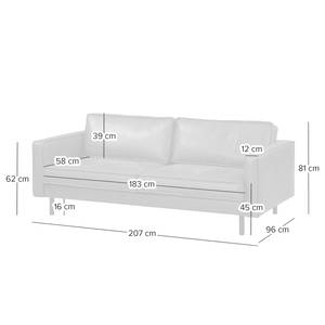 3-Sitzer Sofa FORT DODGE Antiklederlook - Microfaser Yaka: Muskat