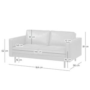 2-Sitzer Sofa FORT DODGE Antiklederlook - Microfaser Yaka: Muskat - Ohne Schlaffunktion