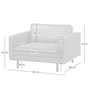 XL-fauteuil FORT DODGE antieke leerlook - Microvezel Yaka: Nootmuskaat