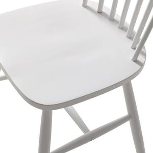 Chaises Jalenas (lot de 2) Hévéa massif - Noir - Blanc