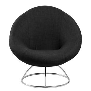 Fauteuil lounge Lawton I Tissu tissé - Anthracite