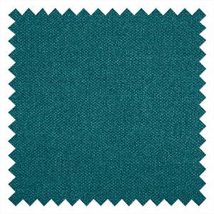 Armleunstoel Bolands geweven stof/massief eikenhout - Turquoise/eikenhout