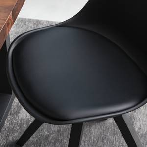 Chaises Aledas Matière synthétique / Caoutchouc massif - Noir - Noir - Lot de 2