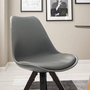 Chaise ALEDAS Matière plastique / Hévéa massif - Gris