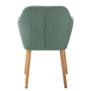Chaises à accoudoirs TILANDA Tissu / Chêne massif - Tissu Cors: Gris menthe - 1 chaise