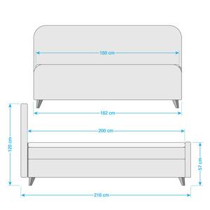 Boxspringbett Nordic Webstoff - 180 x 200cm - H3