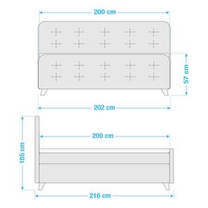 Lit boxspring Nordic Tissu - 200 x 200cm - D3 medium