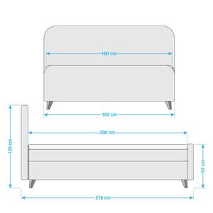 Lit boxspring Nordic Tissu - 160 x 200cm - D2 souple