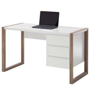 Bureau Avusy Blanc / Imitation chêne de Sonoma