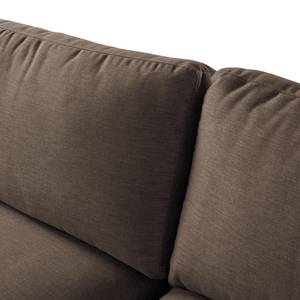 Ecksofa Mailín Webstoff Espresso - Longchair davorstehend rechts