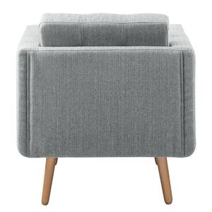 Fauteuil Croom geweven stof - Geweven stof Polia: Platinakleurig - Zonder hocker