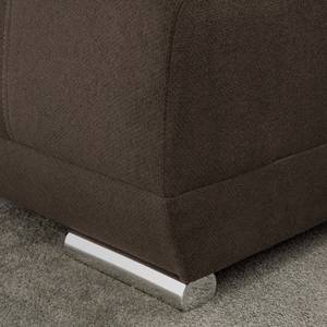 Ecksofa Galilea Microfaser - Longchair davorstehend rechts - Microfaser Bobil: Braungrau