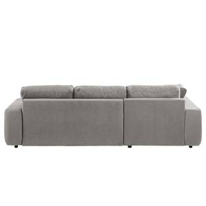 Ecksofa Galilea Microfaser - Longchair davorstehend rechts - Microfaser Bobil: Granit