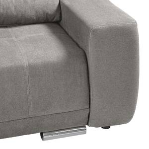 Ecksofa Galilea Microfaser - Longchair davorstehend rechts - Microfaser Bobil: Granit