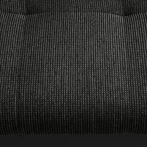Divano panoramico Puntiro I (con funzione sonno) - pelle/tessuto testurizzato - Similpelle Lilo / Tessuto strutturato Satur: nero / antracite - Longchair preimpostata a sinistra / penisola a destra