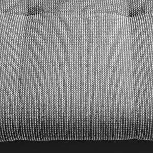 Canapé panoramique Puntiro I Imitation cuir / Tissu structuré - Cuir synthétique Lilo / Tissu structuré Satur: Noir / Platine - Méridienne courte à gauche / longue à droite (vue de face)