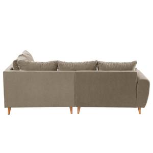 Ecksofa Capstone Microfaser - Microfaser Sole: Taupe - Ottomane davorstehend rechts - Ohne Hocker