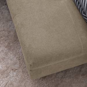 Ecksofa Capstone Microfaser - Microfaser Sole: Taupe - Ottomane davorstehend rechts - Ohne Hocker