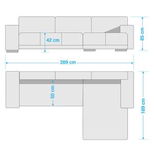 Hoekbank Westwell (met slaapfunctie) microvezel - Microvezel Bobil: Bruingrijs