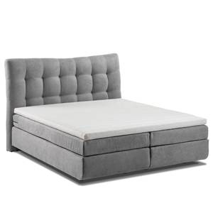 Lit boxspring Maum II Tissu - Gris clair