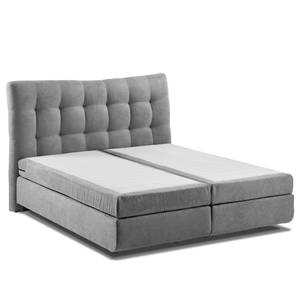 Lit boxspring Maum II Tissu - Gris clair