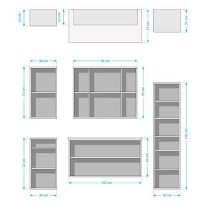 Salle de bain Braddock 5 éléments - Blanc brillant / Anthracite