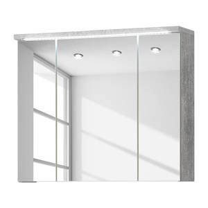 Spiegelschrank Wyntoon Inklusive Beleuchtung - Beton Dekor - Breite: 80 cm