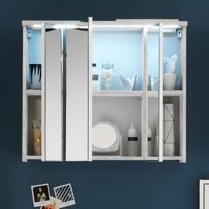 Armoire à miroir Wyntoon Avec éclairage - Imitation béton - Largeur : 80 cm