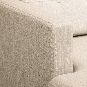 Ecksofa Croom Webstoff - Webstoff Polia: Kaschmir - Longchair davorstehend links - Ohne Hocker