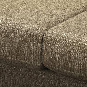 Ecksofa Croom Webstoff - Webstoff Polia: Havanna - Longchair davorstehend links - Ohne Hocker